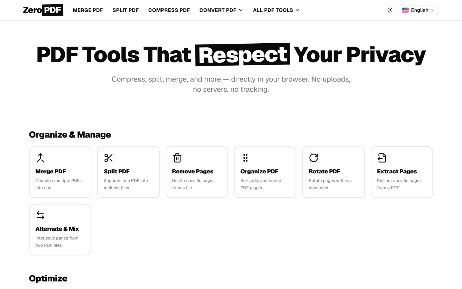PDF tools that respect your privacy.
